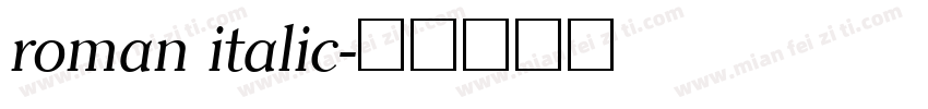 roman italic字体转换